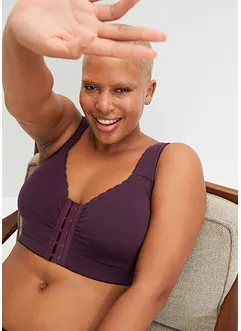 Podprsenka s předním zapínáním, bez kostic, s organickou bavlnou (2 ks), bonprix