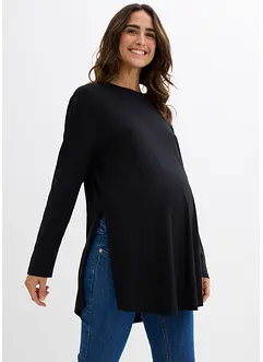 Dlouhé těhotenské triko s rozparky umožňujícími kojení, z čisté organické bavlny, bonprix