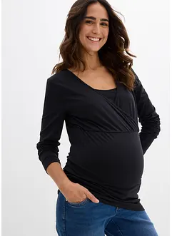 Těhotenské a kojící tričko 2 v 1, z organické bavlny (2 ks v balení), bonprix