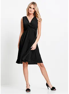 Úpletové šaty s výstřihem do V, bonprix