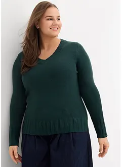 Pulovr s výstřihem do V, bonprix