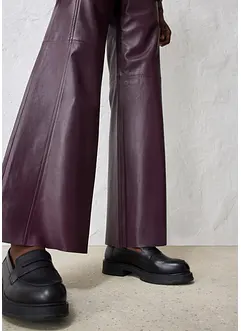 Kalhoty Marlene z kůže nappa, bonprix