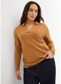 Triko polo z jemné viskózy, bonprix