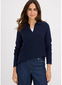 Triko polo z jemné viskózy, bonprix