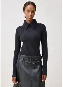 Žebrovaný svetr z merino vlny, bonprix