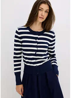 Kardigan z jemné pleteniny s proužky, bonprix