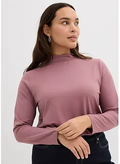 Tričko s dlouhým rukávem a stojáčkem, s recyklovaným polyamidem, bonprix