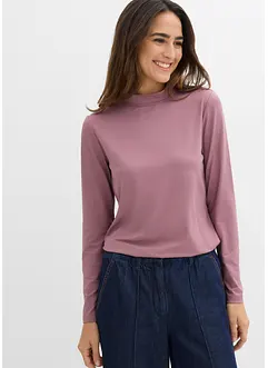 Tričko s dlouhým rukávem a stojáčkem, s recyklovaným polyamidem, bonprix