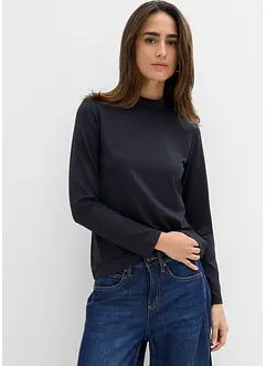 Tričko s dlouhým rukávem a stojáčkem, s recyklovaným polyamidem, bonprix