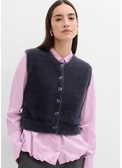 Pletená vesta ze směsi péřové příze a viskózy, bonprix