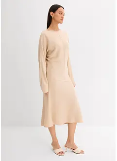 Pletené midi šaty z viskózové směsi, bonprix