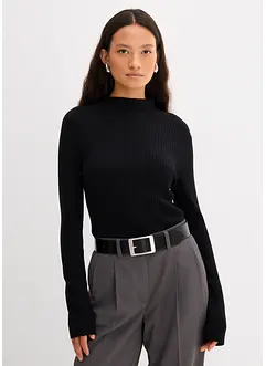 Žebrované triko z viskózové směsi, bonprix