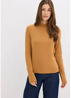 Přiléhavé žebrované triko, bonprix