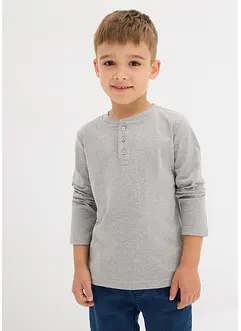 Henley triko s dlouhým rukávem a organickou bavlnou (2 ks v balení), bonprix