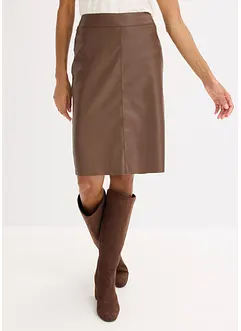 Trendová pouzdrová sukně z umělé kůže, bonprix