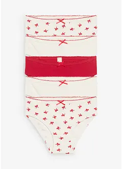 Kalhotky z měkkého žebrovaného materiálu, se saténovou mašličkou (5 ks v balení), bonprix