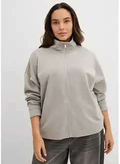 Bunda na zip z materiálu scuba, bonprix