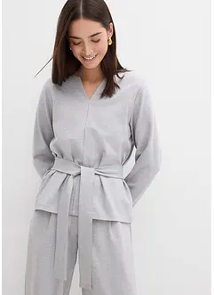 Tričko s dlouhým rukávem a širokou vázačkou, z viskózové směsi, bonprix