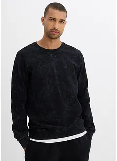 Mikina z čisté organické bavlny se sepraným vzhledem, bonprix