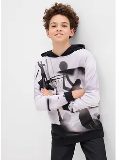 Mikina s kapucí, z měkké bavlněné směsi, bonprix