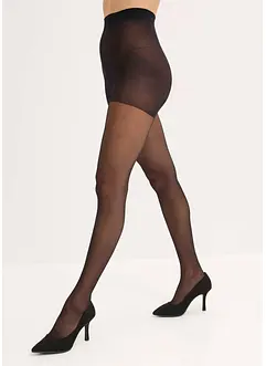 Tvarující poloprůhledné punčochové kalhoty s push-up efektem a pohodlným pasem, 30 DEN, bonprix