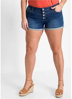 Džínové šortky Mid Waist, bonprix