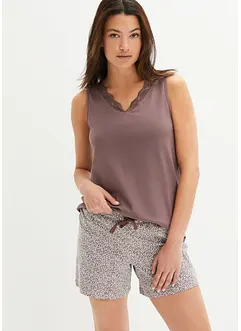 Krátké pyžamo s jemnou krajkou, bonprix