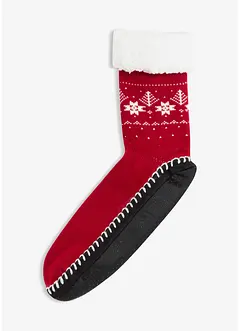 Ponožky na doma s protiskluzovou podrážkou a medvídkovou podšívkou, bonprix