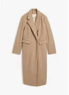 Dvouřadý kabát ve vlněném vzhledu, bonprix