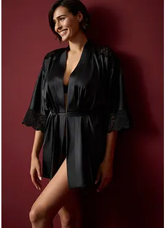 Saténové kimono s lesklým efektem, bonprix