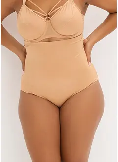 Stahovací kalhotky s vysokým pasem, z třpytivého materiálu, střední tvarující efekt, bonprix