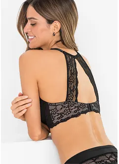 Vyztužená podprsenka s boxerskými zády, s krajkou, bonprix