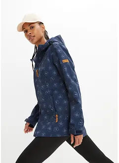 Softshellová bunda s květinovým vzorem, vodoodpudivá úprava, bonprix