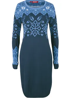 Pletené šaty s norským vzorem, bonprix