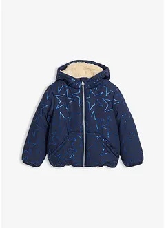 Zimní bunda se střihem bluzonu, s podšívkou z medvídkového flísu, voděodolná, bonprix