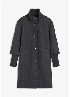 Krátký kabát ve vlněném vzhledu, bonprix