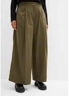 Kalhoty s postranními přezkami, z viskózové směsi, bonprix