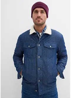 Džínová bunda s plyšovou podšívkou, bonprix