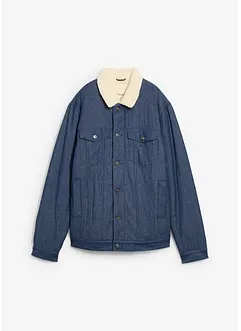 Džínová bunda s plyšovou podšívkou, bonprix