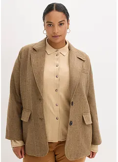 Blejzr se vzorem rybí kosti a s podílem vlny, bonprix