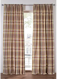 Kostkovaný závěs z organické bavlny (1 ks v balení), bonprix