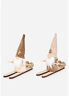 Dekorativní figurka: lyžař - skřítek (2 ks v balení), bonprix