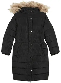 Prošívaný zimní kabát s odnímatelnou kapucí, bonprix