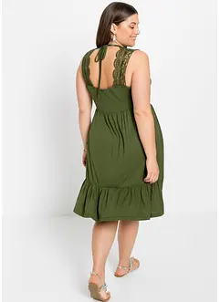 Žerzejové šaty s krajkou, bonprix