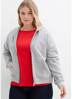 Oversize mikina na zapínání, bonprix