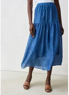 Dlouhá sukně s podílem hedvábí, bonprix