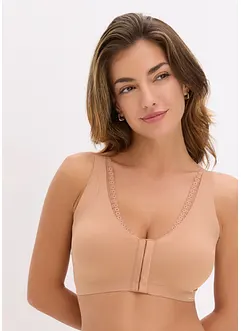 Vyztužená podprsenka Feel Comfort bez kostic, s laserovým vyřezáváním a zapínáním vpředu, bonprix