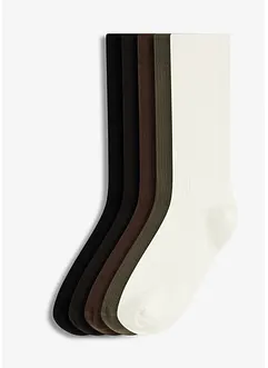 Ponožky s žebrovanou strukturou a organickou bavlnou (5 ks v balení), bonprix