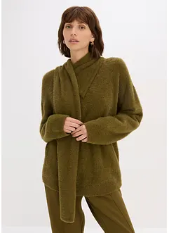 Oversize svetr s šálou, bonprix