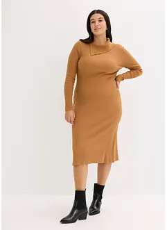 Pletené šaty ze splývavé viskózové směsi, bonprix